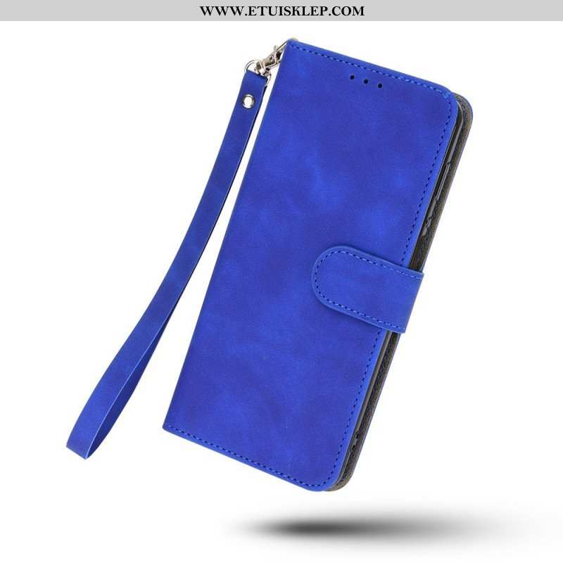 Etui Folio do Oppo Reno 6 Pro 5G z Łańcuch Kolorowy Pasek Ze Sztucznej Skóry